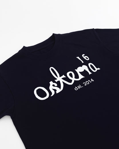 O16 T-shirt sort — bagside med Osteria 16 logo